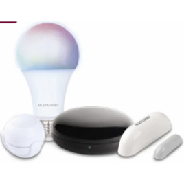 Combo Segurança - Lâmpada LED, Sensor de Abertura, Controle Remoto e Sensor de Presença Inteligente Wi-Fi Multilaser Liv – SE200K SE200K