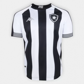 Imagem da oferta Camisa Botafogo I 20/21 s/n° Torcedor Kappa Masculina - Preto e Branco
