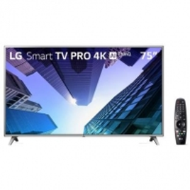 Imagem da oferta Smart TV LED 75´ 4K LG 4 HDMI 2 USB Bluetooth Wi-Fi Active HDR ThinQ AI - 75UM751C0SB.AWZ