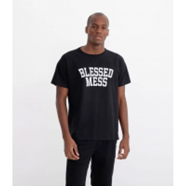 Imagem da oferta Camiseta Lisa Manga Curta Blessed Mess Preto