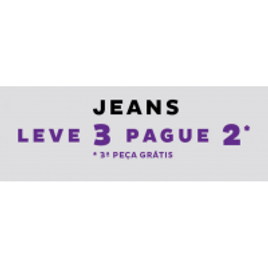 Imagem da oferta Leve 3 Pague 2 - Jeans masculino, feminino e infantil