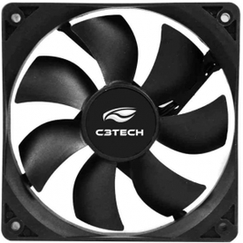 Imagem da oferta Cooler Fan C3Tech F7-100BK Storm 12cm Preto - Rolamento FDB 12v 1200RPM
