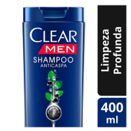 Imagem da oferta 4 Unidades Shampoo Clear Men Limpeza Profunda 400ml