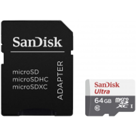 Imagem da oferta Cartão Micro SD SanDisk Ultra com Adaptador 64GB Classe 10