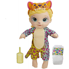 Imagem da oferta Boneca Baby Alive que Bebe e Faz Xixi - Rainbow Wildcats Leopardo F1231 - Hasbro
