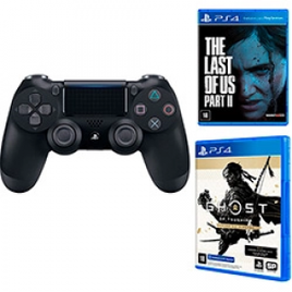 Imagem da oferta Controle Sony Dualshock 4 + Jogo Ghost of Tsushima Versão do Diretor + Jogo The Last of Us Part II PS4