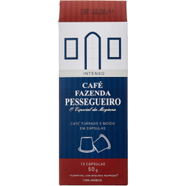 10 Cápsulas de Café Fazenda Pessegueiro Torrado e Moído Intenso