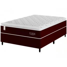 Imagem da oferta Cama Box Casal (Box + Colchão) Plumatex de Mola Ensacada 53cm de Altura Turim