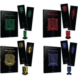 Livro Harry Potter e A Câmara Secreta Capa Dura + Brindes- Grifinória/Sonserina/Corvinal/Lufa-Lufa- Exclusivo