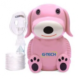 Nebulizador a Ar Comprimido G-Tech NebDog Bivolt Rosa