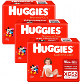 Kit Fraldas Huggies Supreme Care XG - 156 Unidades