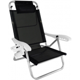 Imagem da oferta Cadeira de Alumínio Reclinável Top Line com Assessórios - Zaka