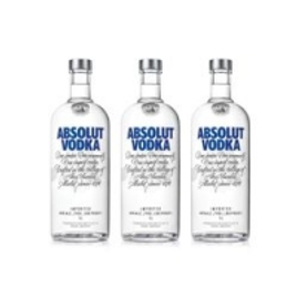 Imagem da oferta Absolut Vodka Original Sueca 1l - 3 Unidades