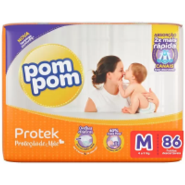 Imagem da oferta Fralda Pom Pom Protek Proteção de Mãe Hiper - M 86 Unidades
