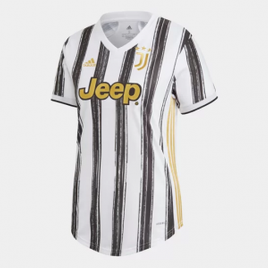Imagem da oferta Camisa Juventus Home 20/21 s/nº Torcedor Adidas Feminina - Branco+Preto
