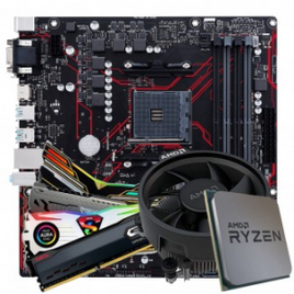 Imagem da oferta Kit Upgrade Placa Mãe Asus Prime B450M Gaming/BR + Processador Ryzen 3 4300GE + Memória RAM DDR4 8GB/2666MHz