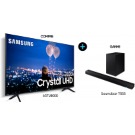 Imagem da oferta Smart TV Samsung 65" Crystal UHD 4K 2020 65TU8000 + Soundbar Samsung HW-T555