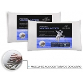 Imagem da oferta Kit 2 Travesseiros Antialergico Viscoelastico Nasa