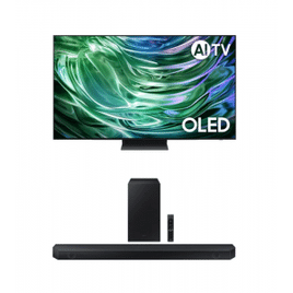 Imagem da oferta Kit Smart TV 55" 4K OLED Samsung 144Hz - QN55S90DAGXZD + Soundbar Samsung HW-Q600C