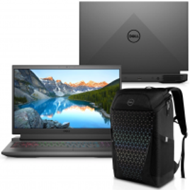 Kit Notebook Gamer Dell Ryzen 7-5800H 16GB SSD 512GB Geforce RTX 3060 Tela 15.6" FHD W11 G15-A0700-MM20P + Mochila