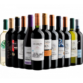 Imagem da oferta Kit com 12 Garrafas de Vinho por R$21,90 Cada