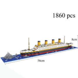 Imagem da oferta Kit de Construção Navio Titanic 3D Knew Built - 1860 Peças