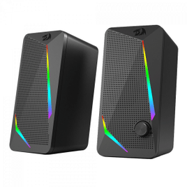 Imagem da oferta Caixa de Som Gamer Redragon Waltz RGB Stereo 2.0 3.5mm 2x5W Preto GS510