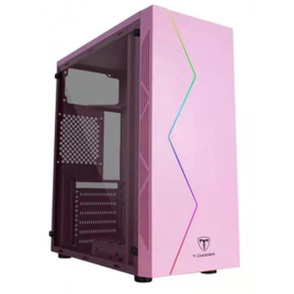 Imagem da oferta Gabinete Gamer T-Dagger P03P Mid Tower RGB Pink ATX Sem Fonte Sem Fan TGC-P03P