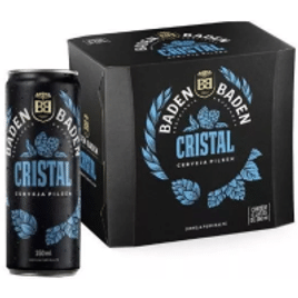 Imagem da oferta Cerveja Pilsen Puro Malte Cristal 350ml 6 Latas Baden Baden