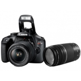 Imagem da oferta Câmera Digital Canon Semiprofissional - EOS Rebel T100 + Lente Zoom Telefoto 75-300mm