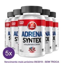 Imagem da oferta Kit 5x Adrena Syntex Termogênico à base de Cafeína USA 60 Caps