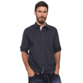 Imagem da oferta Camisa Polo Wear Reta Geométrica Azul-Marinho