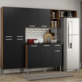 Cozinha Compacta Pequim 9 Portas Mp2933 Multimóveis Carvalho