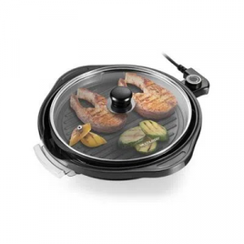 Imagem da oferta Panela Grill Multilaser Gourmet 127V 1200W Grelha Antiaderente Preto - CE053