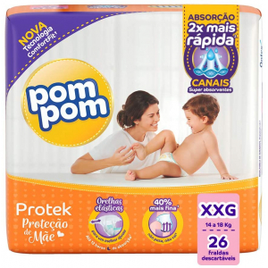 Imagem da oferta Fralda PomPom Protek Proteção de Mãe Mega - XXG