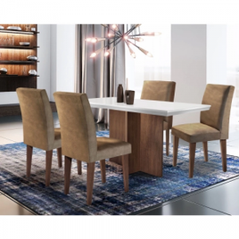 Imagem da oferta Conjunto Sala de Jantar Olimpia com 4 Cadeiras Grécia Rufato