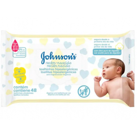 Imagem da oferta Lenços Umedecidos Johnsons Baby Recém-Nascido - Sem Fragrância 48 unidades