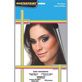 Imagem da oferta Masterprint 302010010 Papel Fotográfico Inkjet A4 Glossy Dupla Face 180g Multicor - Pacote de 20