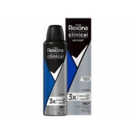 Imagem da oferta Desodorante Rexona Aerosol Antitranspirante Clinical Clean 150ml - Masculino