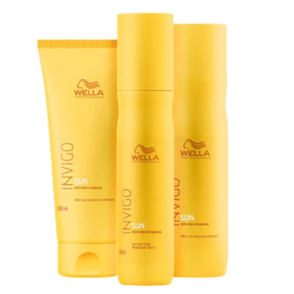 Kit Wella Professionals Invigo Sun (3 Produtos) Shampoo 250ml + Condicionador 200ml + Spray de Proteção UV 150ml