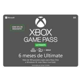 Imagem da oferta Gift Card Digital Xbox Game Pass Ultimate 6 meses