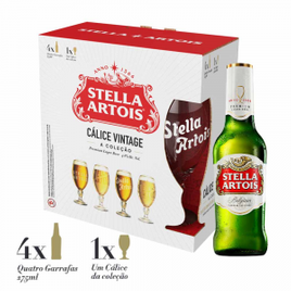 Imagem da oferta Kit Stella Artois (4 Cervejas Stella Artois 275ml + Cálice Vintage)