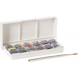 Estojo de Tinta Aquarela Cotman Sketcher's Pocket Box, 12 Cores Pastilha 14 Peças - Winsor & Newton