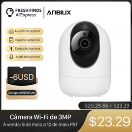 Imagem da oferta Câmera de Segurança Interna Anbiux 3MP Wifi
