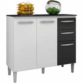 Balcão para Cozinha 3 Portas Isadora Poquema
