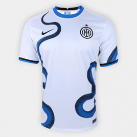 Camisa Inter de Milão Away 21/22 s/n° Torcedor Nike Masculina - Branco+Preto