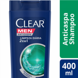 Imagem da oferta 3 Unidades - Shampoo Anticaspa Clear Men Limpeza Diária - 400ml