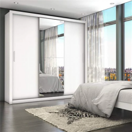 Guarda Roupa Casal 4 Espelhos 3 Portas de Correr 4 Gavetas Max Plus - Espresso Móveis