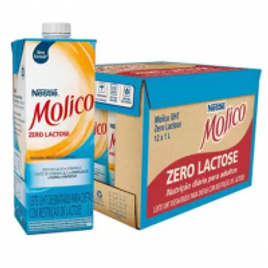 Imagem da oferta Leite Desnatado Molico Zero Lactose Caixa 12 un 1L - Nestlé - Leite