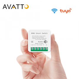 Imagem da oferta Mini Interruptor Avatto Tuya WSM02 16A Wifi Módulo de Automação Residencial Inteligente Alexa e Google